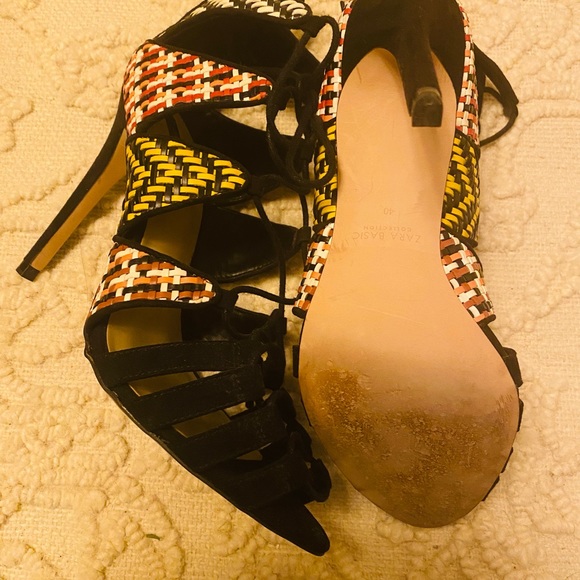 Zara Lace Up Heels Size 9/40 - Picture 2 of 3
